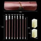 BAIQI Tungsten Steel 8 Pcs Hand Carve Tool Kit for Enthusiast to Engrave Soft Limestone and SlateStone Alabaster Wood Soap Stone Seal Sculpture DIY Craft (10 PCS Carve Tool Set)