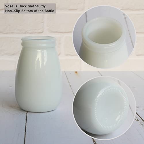 YANLING 6 Pack White Vase for Decor Ceramic Vase for Flowers, Small Bud Vases for Home Decor White Flower Vase, Boho Vases Dried Flowers Vases - color: White-d, size: 6 Pack-Small