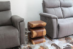 Haussmann Wood Big Wave Verve Accent Snake Table 14 x 14 x 20 in H Walnut Oil - color: Walnut, size: Medium