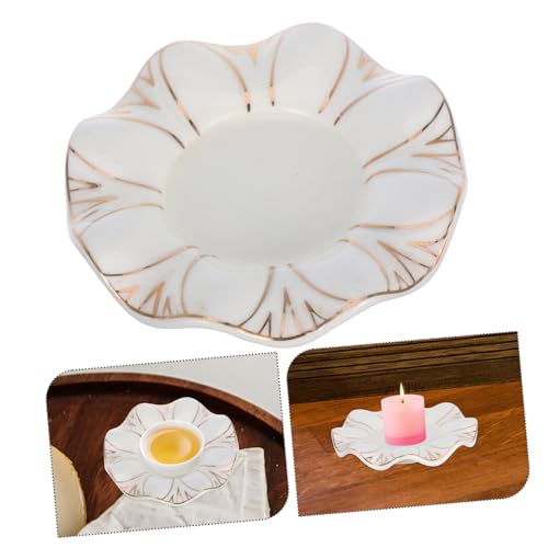 Zerodeko Ceramic Candle Holder Minimalist Design for Living Decorative Candle Stick Holder for Table