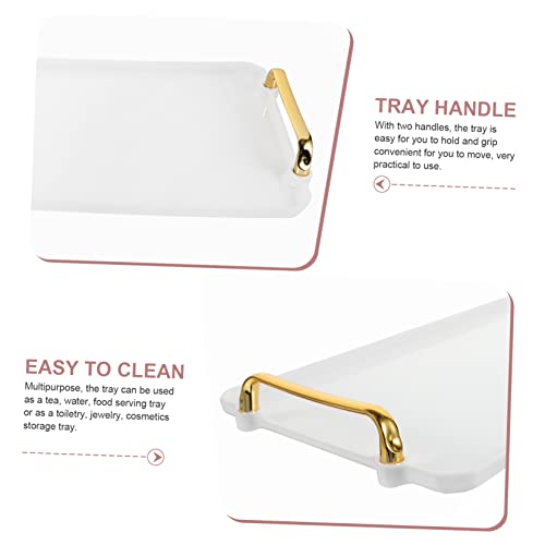 TIDTALEO Rectangular Plastic Serving Tray Minimalist Fruit and Jewelry Storage Dish Multi Purpose Holder for Home Decor Easy to Clean Versatile Use for Snacks and Sundries