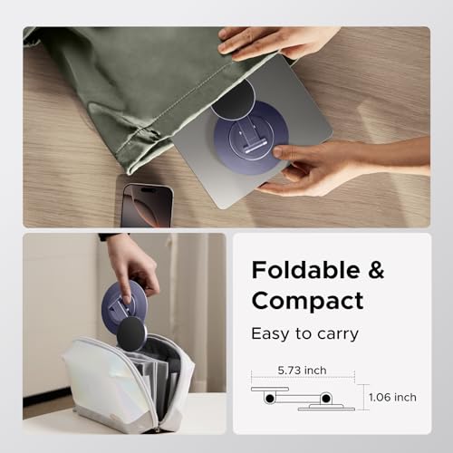 UGREEN Magnetic Phone Stand for MagSafe, Height Adjustable iPhone Stand for Desk with 360° Rotation Compatible for iPhone 17 Air 16 Pro 15 Pro Max 14 Plus 13 12 and MagSafe Case, Grey - color: Grey