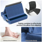 KDD Tablet Pillow Stand, Multi-Angle Viewing Ipad Holder for Lap, Bed and Desk, Foldable Soft Pad Dock with Stylus Mount Compatible with Ipad Pro 12.9, 10.5, 11, Air, Mini, Phones, Books, E-Reader - color: Blue