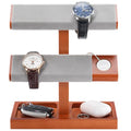 ProCase Wood Watch Display Stand Holder for Men, Wristwatch Tower with T-Bar Design, Hanging Watch Rack, Wooden Wrist Watch Tree - color: Lightbrown, size: 2-Tier