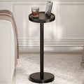 BLUEWEST Drink Table, 22" Tall Compact Side Table with Phone Slot and Weighted Base, Durable Pedestal Table Accent for Living Room, Bedroom, or Office, Cocktail and Martin (1, Black) - color: Black