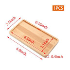 Rectangular Bamboo Tray – 6.9” × 3.5” Outer Size, 6.5” × 3.1” Inner Size, Natural Decorative Organizer for Bathroom, Vanity, Toilet Tank Top, Desk, Entryway or Kitchen Use. - style: Rectangle 6.9x3.5”