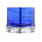 JONATHAN Y 27.5" Cobalt Modern Fused Glass Table Lamp Set of 2 for Bedroom Living Room, Coastal Nightstand Bedside Lamp with White Linen Shade, LED Bulbs Included (JYL4017D-SET2) - color: Cobalt