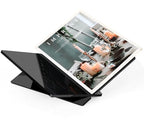 Acrylic Book Stand Large Black Acrylic Book Holder, 12.5" x 9.5" x 5.7", Open Book Holder Stand for Display and Reading Cookbooks, Art Books, Bibles, Magazines - Home and Office (Black, Large) - color: Black, size: Large