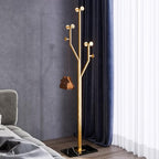 Gold Coat rack,Sturdy coat tree freestanding heavy duty with Marble Base,Metal standing coat rack for Bedroom,Entrance,Modern coat hanger stand for Coats,Hats,Bags(gold) - style: gold-tree hook