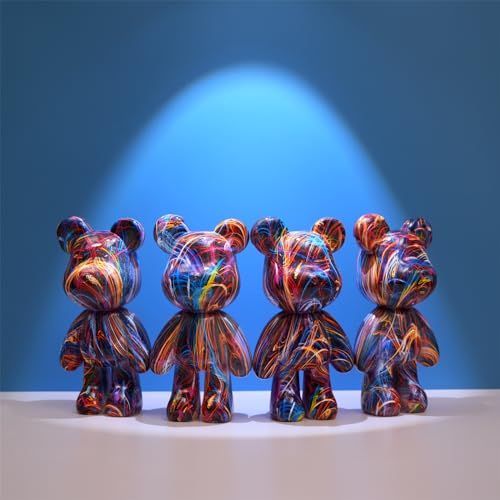 Abstract Animal Sculpture Home Decor, Bear Statue Decoration for Office, Bedroom, Living Room on Table, Shelf, Cabinet (Type B) - color: Type B