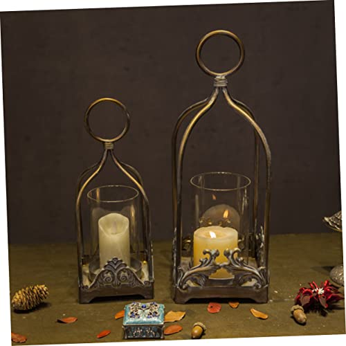 PRETYZOOM 1pc Hanging Iron Art Candle Holder Vintage Style Candlestick for Home Decor Restaurant Wedding for Enhancing Ambiance