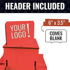 Rotating Display Stand, 3 Tier Wooden Organizer, 4-Sided Display Rack, 360 degree Spinning Multi-Pocket Tabletop Display Stand for Coasters, Stickers, Retail, Showcase, Tradeshow, 17”H, Red - style: RED