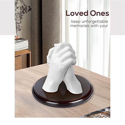 Falling in Art Wood Round Base-Hand Casting Structure Base, DIY Crafts, Keepsake Display, Art Exhibition, Home Decoration, 7'' - size: Round 7''