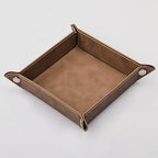 siduater Valet Tray Desktop Storage Organizer – Vegan Leather Catchall Bedside Vanity Tray Nightstand Caddy Holder for Remote Controller, Watch, Keys, Phone, Wallet, Coin, Jewelry, Stone Brown - color: Stone Brown