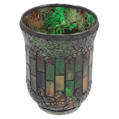Amosfun Mosaic Candle Holder Stained Glass Home Decoration Table Candlestick Scented Candle Stand Tealight Holders Table Centerpieces