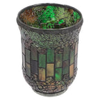 Amosfun Mosaic Candle Holder Stained Glass Home Decoration Table Candlestick Scented Candle Stand Tealight Holders Table Centerpieces
