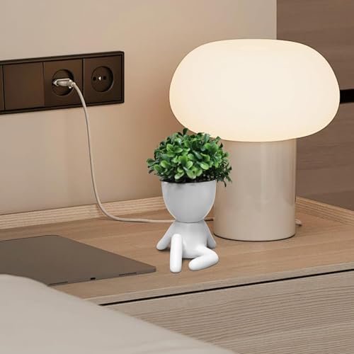 Zerzsy Desktop Plant for Women Office Decoration Fake Plant Succulents Artificial for Home Bathroom Living Room Office Decor Small Fake Plants Decor for Bedroom - Set of 1 - color: White-k