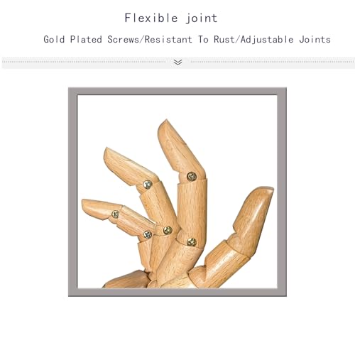 Mannequin,Mannequin Hand,Hand Model,Hand Mannequin for Nails,Drawing Mannequin Wooden Hand,Wooden Mannequin,Wood Hand,Hand Model for Drawing,Male Hand of Right. - color: Male_right 7.9 in