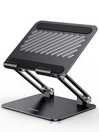 UGREEN Tablet Stand Holder for Desk Dual Rod Support Aluminum Tablet Holder Adjustable Multi-Angle Home Office Accessories Compatible with iPad Pro 13 12 11 10.5 Air Mini 5 4 3 2 Phone E-Reader Black - color: Black