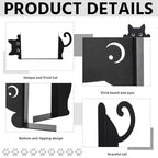 Geelin Peeping Cat Metal Bookends Set of 2 Cute Book Ends for Shelves Decorative Bookshelf Home Office Desk Bookshelf Decor Gift for Cat Lovers and Reading Enthusiasts - style: Cute Cat