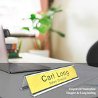 Personalised Double Side Counter Top Sign for Reception Desk Lobby Counter Waiting Room 2"x8" - size: 2"x8"