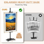 USION Adjustable Tabletop Easel Stand, Picture Easels for Display Up to 30" H, Heavy duty Metal Picture Frame Holder Stand Table top for Art, Photo, Canvas(Black)