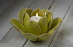 HomArt Lotus Tea Light Holder, Pink - color: Pink