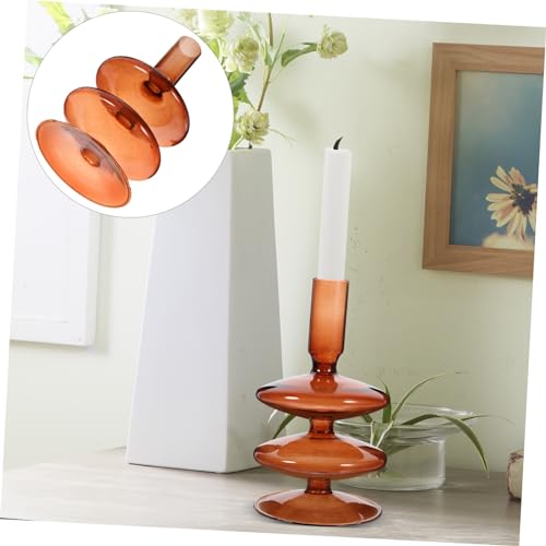 Garneck Elegant Glass Candle Holder for Pillar Candles Romantic Nordic Style Centerpiece for Dining Table Wedding Party Home Decor for Bedrooms Bars