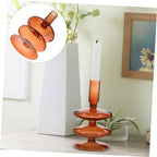 Garneck Elegant Glass Candle Holder for Pillar Candles Romantic Nordic Style Centerpiece for Dining Table Wedding Party Home Decor for Bedrooms Bars
