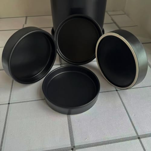 Yukfona Plant Saucer Pot Tray Planter Saucers 4 in, 5 6 7 8 9 10 11 12 Inch Black 4 Pack for Indoors Outdoor, Durable Sturdy Ceramic Flower Drainage Tray for Glazed Pots Base ((4.5"/4.1"-Black) - color: Black, size: (4.5"/4.1")-4pack