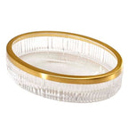 Nicole Miller - Soap Dish, Glass Countertop Accessories, Dorm Room Essentials (Louise Collection, Clear) - size: Soap Dish