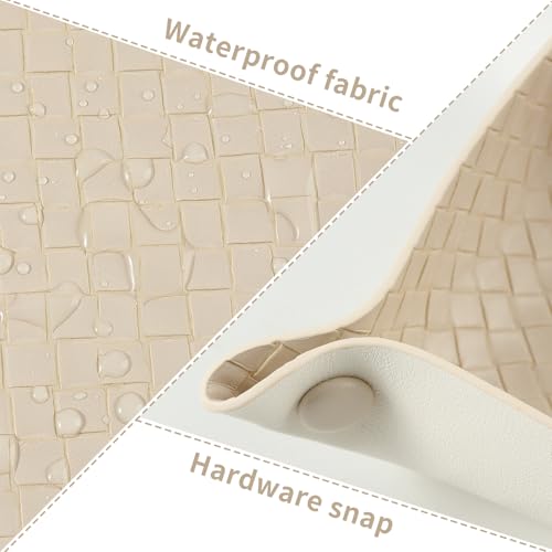 KINIVA 2 Pack PU Leather Jewelry Valet Tray for Men Women,Small Key Bowl for Entryway Table,Portable Travel Catchall Dice Tray (Square-White-2pcs) - style: Square-White-2pcs
