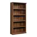 Sauder 5 Tier Book Shelf Wooden Bookcase Multipurpose Bookshelf for Home Office, Living Room, in Grand Walnut - color: Grand Walnut