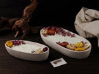 Oval Candle Boat Jar Molds, Creative Silicone Vessels Pot Molds, Concrete Container Storage Tray Making Moulds for Storage Holder Jewelry Box Vase Aroma Cup (L) - color: L