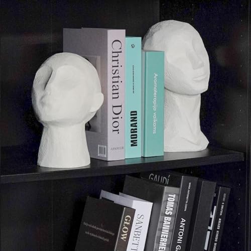 Abstract Decor Sculptures Home Decor - Resin Thinker Human Head Statue Shelf Decorations Bust Statues for Living Room Office Table Art Decor Accents 7.25 * 6.25 * 8.5 Inch
