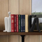 Book Ends Decorative for Shelves- Modern Bookends for Bookshelf Decor, Heavy Duty Book Holder and Book Stopper, Stylish Shelf Decorations and Bookends for Shelves