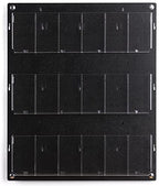 Displays2go Wall Mount Acrylic Brochure Holder, 9-18 Adjustable Pockets, Tiered Design - Black (2RP9BLK) - color: Black, size: 9 Pockets