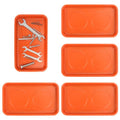 5 PCS Magnetic Trays, 9.4X5.5x1.4Inch, Magnet Tool Tray, Magnetic Parts Tray, orange, by GENHAKON - size: 5 PCS Rectangle Orange