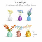 6 Packs Mini Vase Fridge Magnets, Magnetic Vases for Kitchen, Office, and Home Decor – Creative Floral Decorations
