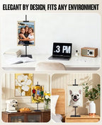 Sturdy Tabletop Picture Frame Stands, Adjustable Size Table Easels, Heavy Metal Base for Display,Picture Frame Holder Art Display Stand, Signs, Canvas (Black)