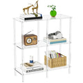 Acrylic Side Table Clear 3-Tier End Table for Living Room, Office, Hallway, Bedroom Small Bedside Table (8mm 31.7" high) - size: 8mm 31.7" high