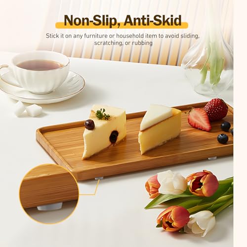 320 Pcs Cabinet Door Bumpers, 1/2" Diameter Self Adhesive Clear Cupboard Door Drawer Bumpers for Kitchen Cabinets Cutting Boards Picture Frames - size: 320-clear