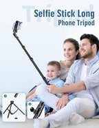 Nineigh Phone Tripod, 85" Tripod for Cell Phone iPhone with Gooseneck, Aluminum Tripods Stand for Video Recording Photo Vlog, Travel Cellphone Tripod with Remote Compatible with iPhone Android - size: 85 Inch