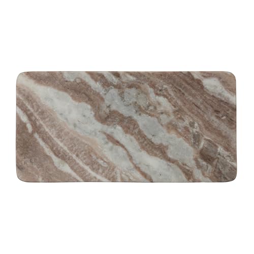 Bloomingville Marble Food Serving Tray, Beige and White - color: Beige/White
