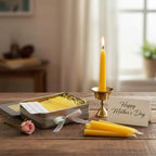 Luxury Beeswax Meditation Candles 20 Min – Mini Pure Beeswax Taper Candles with Brass Holder, Dripless 20 Minute Prayer Candles for Yoga Easter Saint Patrick’s Day, Wedding & Mother’s Day - color: 50pcs Beeswax Candles
