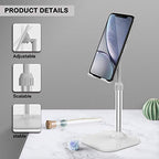 Doboli Cell Phone Stand, Phone Stand for Desk, Phone Holder Stand Compatible with iPhone and All Mobile Phones Tablet, Gifts for Adults Women Men Mom Wife, White - color: white