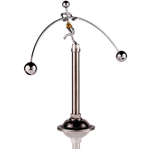Sunnytech Steel Balance Toy Weightlifter Kinetic Art Balance Toy Balancing Decompressive Science Psychology Home Offic Decor Desk Decor WJ049 - style: WJ049