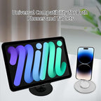 All-Metal Cell Phone Stand 360° Rotatable & Height Adjustable - 25KG Super Load-Bearing, Foldable Desk Stand for Phone, Compatible with iPhone 17/16/15/14, Nintendo Switch, Black - color: C-Quad-Fold - Black
