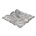 BBH Home's Handmade Silver Novelty Shaped Aluminium Tray 6.88 x 6.88 x 0.78 AMBBVK043AB2020 - color: Silver