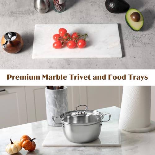 Natural Marble Trivet 12" x 6", Marble Cutting Boards for Kitchen Hot Pots and Pans, Bathroom Trays Perfume Tray Jewelry Candle Plate (Namib Fantasy) - color: Namib Fantasy